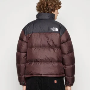 🧥 1996 Retro Nuptse Jacket – Coal Brown / TNF Black